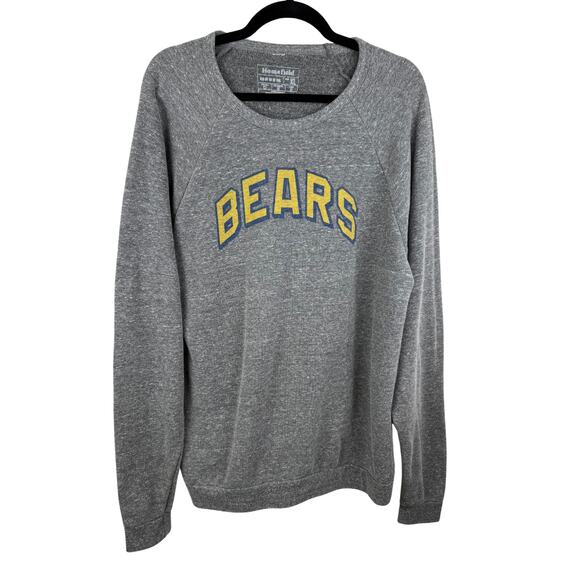 Homefield Uninversity Bears Gray/Blue/Gold Soft Long Sleeve Crewneck Sweater -XL - Picture 1 of 4
